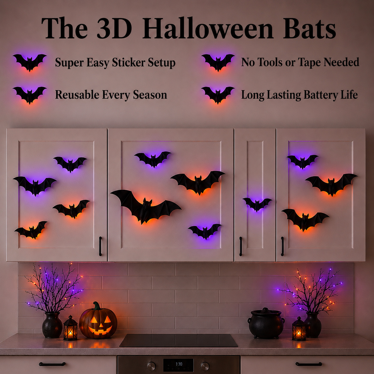 3D LED Halloween Bats™