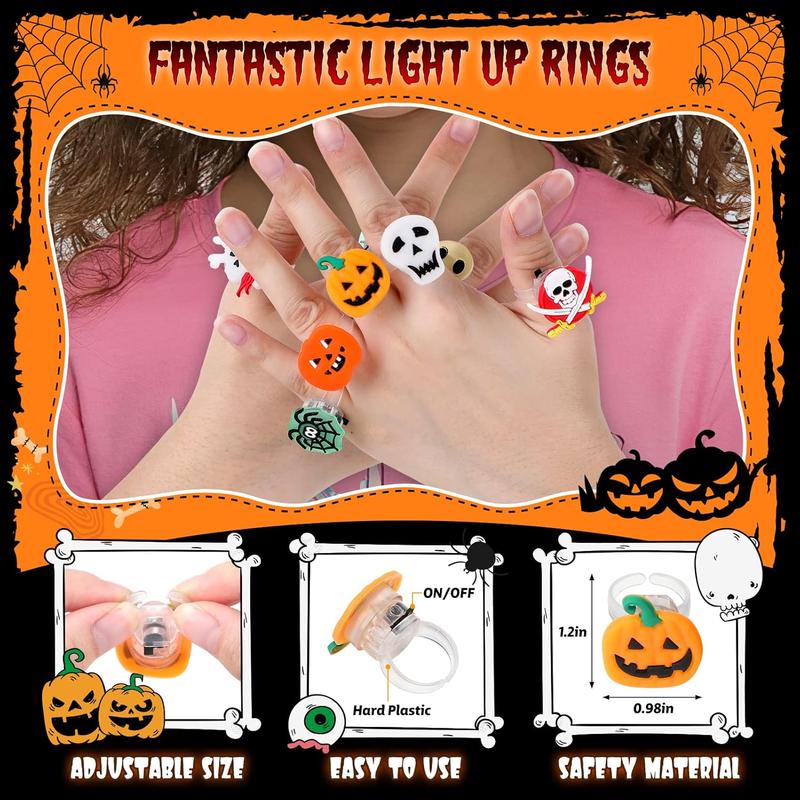 Light Up Halloween Rings