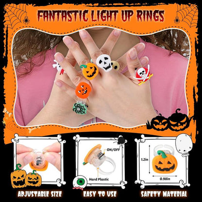 Light Up Halloween Rings